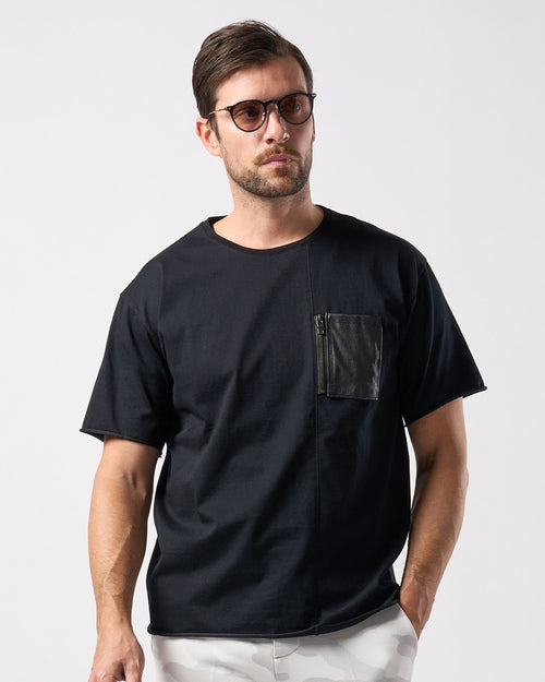 【LEON×B'2nd×wjk】cool touch zip-eco leather pocket S/S