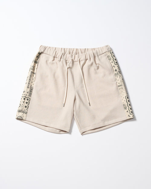 bandana print panel shorts