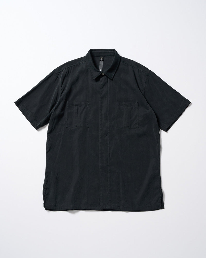 front-zip shirt H/S